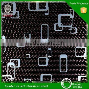 price per kg 201 black pvd coating stainless steel sheet etching for wall decoration