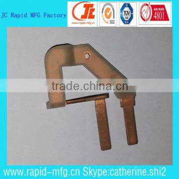 Stamping bending with injection plastic/Customized Overmolding parts(Brass with plastic material together)