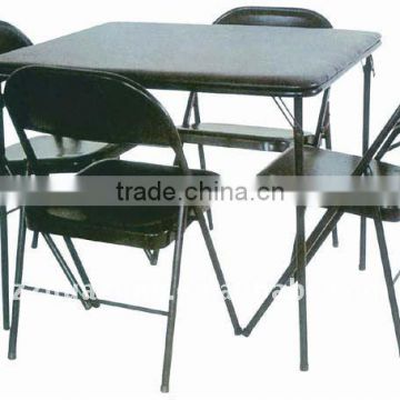 Steel dining set with MDF table