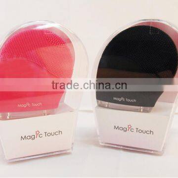 Silicone Deep Clean Facial Cleanser Vibration Cleaning Pulsating Brushes Electric Face Massager For Skin Care