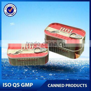 Canned sardine in oil, tomato sauce, brine OEM