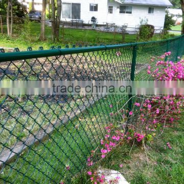 6ft green vinyl chain link fencing (guangzhou factory)