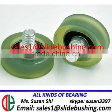 Curtain Window Sliding Door Plain Bearing 625 Wrapped Polyurethane PU Rubber Ball Bearing U V Groove Ring Plastic Coated Bearing photo-2
