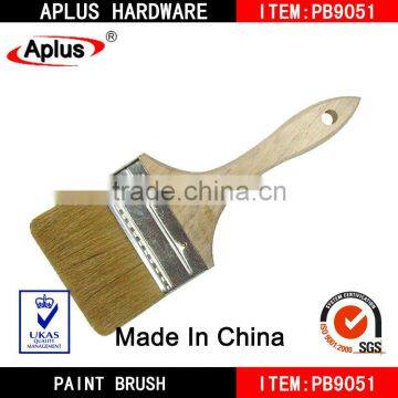 4" solid wooden handle paint brush