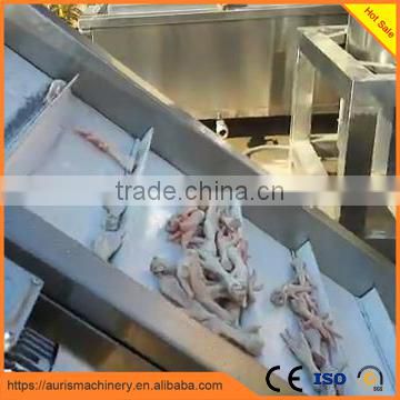 SUS 304 stainless steel chicken feet production line for chicken feet peeling blanching and cutting machine