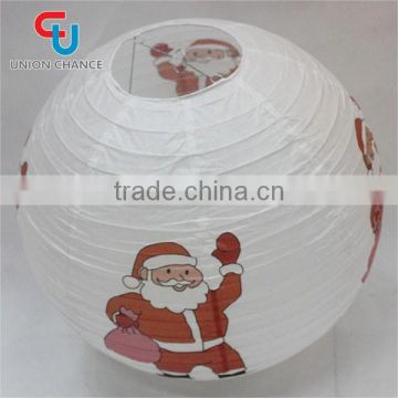 Paper Lantern With Bulb For Christmas Decoration Supplies