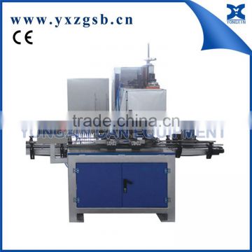 Automatic cup filling and plastic cover sealing machine with gas injection