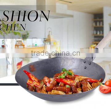 Cookware Supplier Hand Hammered Carbon Steel Non Stick Wok photo-5