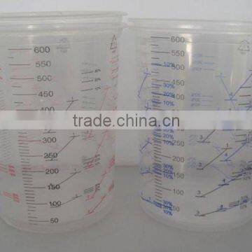 plastic paint calibrated mixing cups