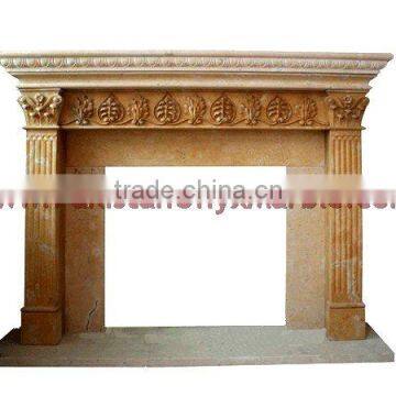 CARVED MARBLE FIRE PLACE photo-3