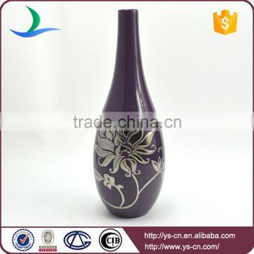 Electroplated Sliver Flower Design Outdoor Decorative Vases photo-2