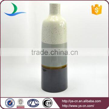 Round isolation glazed stoneware tall floor standing vases