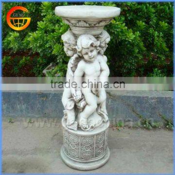 Stable fiberstone/ fiberglass flower pot stand decorative column