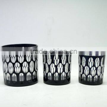 Handmade unique glass candle jar/glass container /candle vessels wholesale