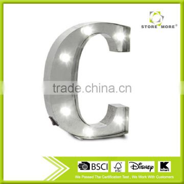 Factory Price Illuminated Marquee Metal LED Light Letter C