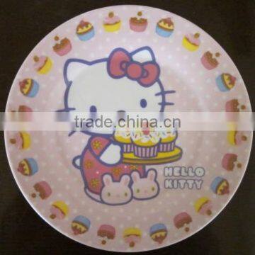 7''8''9'' cat printing ceramic plate 7''8''9'' promotion printing ceramic plate