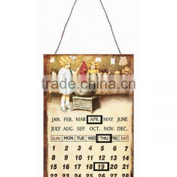 Metal Plaque Metal Sign Tin Sign Metal Calendar