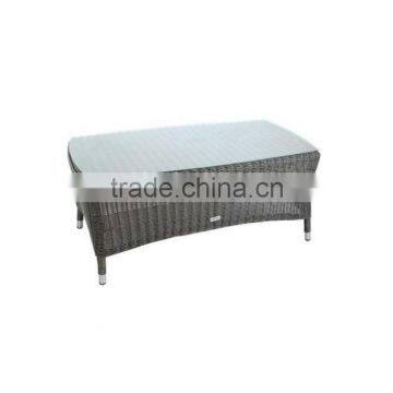 2017 Trade Assurance All Weather Outdoor PE Rattan Wicker Modern Luxury Coffee Tables