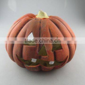 Helloween pumpkin shape ceramic decoration in stocklots