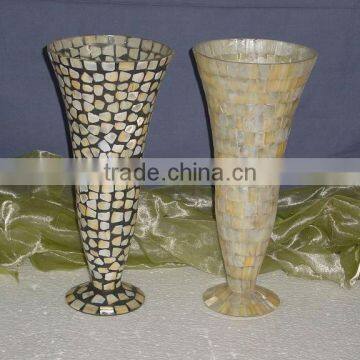 Mosaic Glass Flower Vases,Large Flower Vase,Glass Flower Vase