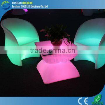 2014 Fashion Design IP65 LED Lighting Furniture, LED Table , LED Chair with Wireless Controller