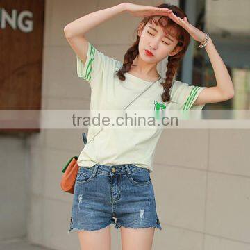 2017 Latest Style Summer Women Fashion Ripped Jeans Ladies Denim Shorts photo-5