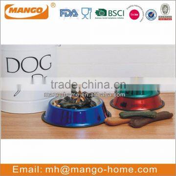 Metallic Color Stainless Steel Pet Bowl