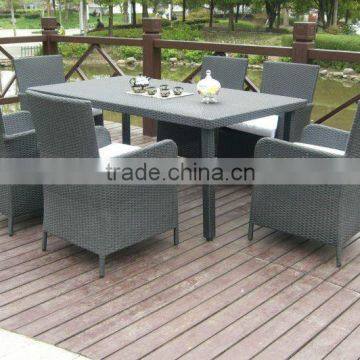 6 Piece Outdoor Wicker Rattan Dining Set