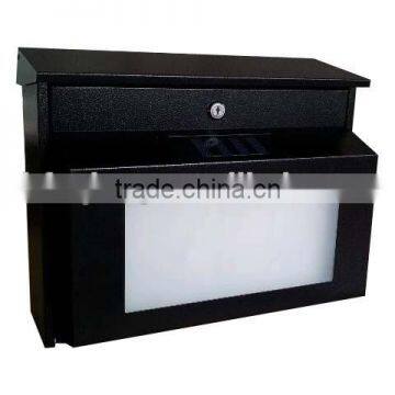 FQ-195 Metal Solar Power House Numbers Mailbox With Two Choice of LED Light Color Solar Power Address Number Light