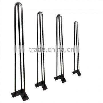 Hot sales 3 legs modern cast iron table base hairpin table legs with 28 inches for DIY