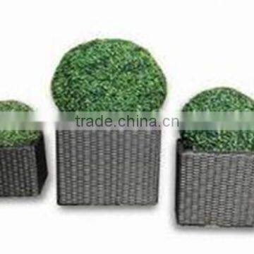 3pcs rattan flowerpot sets.