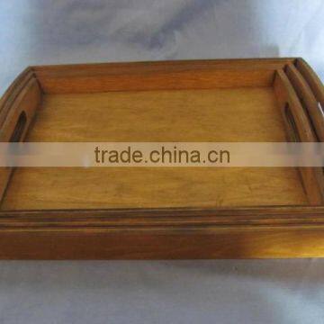 Wooden Tray Set,wooden Serving Tray.wood Food Tray photo-4