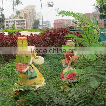 Whoelsale Cartoon Fiberglass Christmas Garden Statue Decorations photo-4
