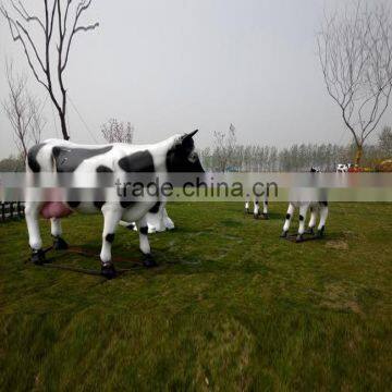 Hot Sale Promotion Resin Craft Fiberglass Life Size Cow Statue photo-2