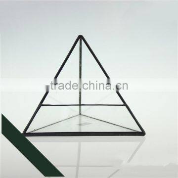 Three Pyramid Score+solder Drilling Succulents Borosilicate Glass Triangular Glass Greenhouse photo-3