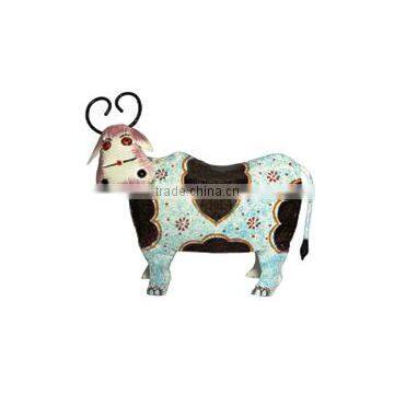 IRON PAINTED MONEY BANK COW BIG