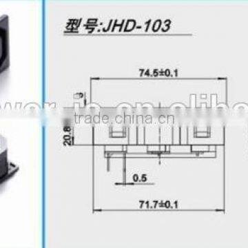 Three Word Power Outlet 9 Hole Industrial Socket GB Plug Socket Three Female Base JHD-103 photo-2