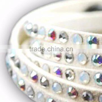 Beautifuly Bracelet With Gems, High Quality PU Bracelet With Crystal Gem Decoration photo-2