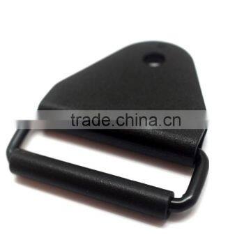 1" Black Chafe With Rectangle Metal Loop & PP Roller, Plastic Chafe With Metal Loop and Roller, POM photo-3