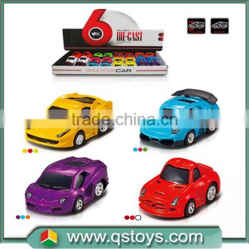 Colorful metal car 1:72 alloy pull back car QS160803018