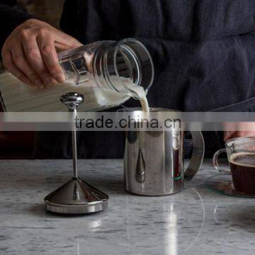 400ml/500ml Stainless Steel Milk Frother Double Mesh Milk Foamer DIY Coffee Maker for Cappuccino photo-2