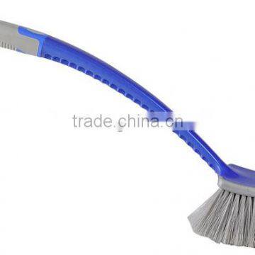 Car wheel brush with long handle