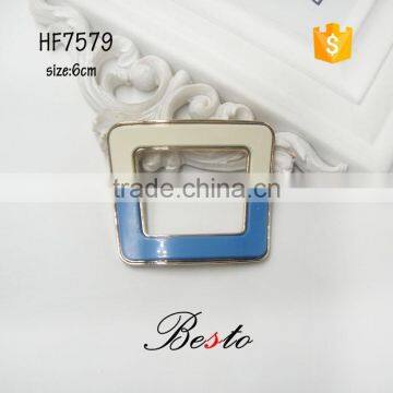 European style hot sale buckle double color metal shoe buckle for ladies shoes