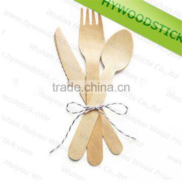 6" Length Eco-Friendly, Biodegradable, Compostable Wooden Utensils Cutlery photo-2