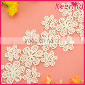 flower white embroidered lace fabric for curtains WLC-281