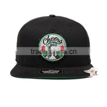 2016 high quality 100% cotton twill hat, custom promotional snapback caps with bottle opener