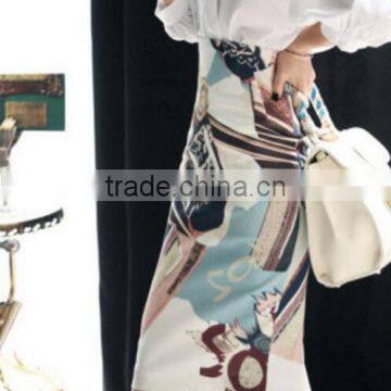 Wholesale Office Lady Fitted Design High Slit Polyester Pencil Skirt photo-3