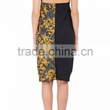 Customized Lady Apparel Casual Surplice Neck Adjustable Halter Strap Dress(DQM023C) photo-3