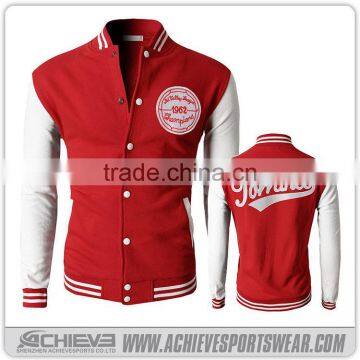 custom red baseball bomber jacket wholesale