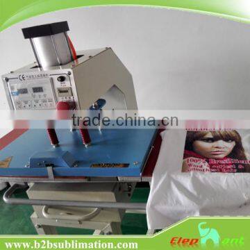 Pneumatic double stations heat press machine t-shirt